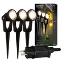 BRILONER Connect to Shine 3er Set Erspieße,Starterset Schwenkbar IP65