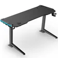 ESMART GTX-121 elektrischer Gaming Schreibtisch 125 x 60 cm Schwarz Carbon