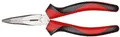 GEDORE red Flachrundzange 200 mm 45° gewinkelte Greifflächen, längsgezahnt/Induktiv gehärtete Schneiden / 2-Komponentengriff, handschonende Kraftübertragung