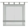Joyswahl Raffrollo Sophia, mit Schlaufen, Voile Uni Wohnzimmer Gardine grau 140 cm x 140 cm