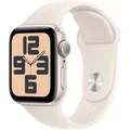 Smartwatch APPLE "Watch SE (2024)", beige (polarstern), Smartwatches, 40mm, ohne eSIM, M/L, Sport Band, Topseller