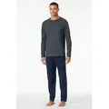 Schiesser Schlafanzug Casual Essentials (2 tlg) mit Streifen grau 98