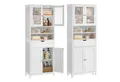 VASAGLE Badkommode Badezimmerschrank Badschrank Aufbewahrungsschrank, (ohne/mit LED-Beleuchtung), mit verstellbaren Ablagen, Schublade, offenen Fächern