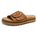 Tamaris Comfort Damen Pantolette mit runder Schnalle und Plateausohle 8-87106-42, Größe:39 EU, Farbe:Braun - Braun - 39