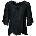 heine Spitzenbluse HEINE Damen Spitzenbluse, schwarz 36