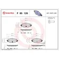 1x Bremsbelagsatz, Scheibenbremse BREMBO P 85 126X passend für AUDI SEAT VW