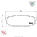 Kit Bremsbeläge Brembo Hinterachse für HYUNDAI XG TOYOTA LAND CRUISER TUNDRA D