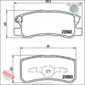 Kit Bremsbeläge Brembo Hinterachse für BAIC SENOVA CHRYSLER SEBRING Cabriolet  D