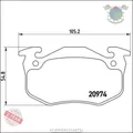 Kit Bremsbeläge Brembo Hinterachse für CITROËN XSARA SAXO ZX PEUGEOT 309 306 20