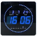 LED-Wanduhr FLO LED, mit Datum/ Temperatur, schwarz UNiLUX 400124566 (3595560029