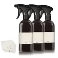 Oputec 3 x 500ml Sprühflaschen Kunststoff schwarz, Pflanzen, Blumen, Reinigung