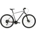 Kross Crossrad Crossrad Herren 28" Evado 5.0 grau 18 Gänge, 18 Gang Shimano CUES U3020 Schaltwerk, Kettenschaltung grau 58 cm