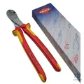 KNIPEX Kraft-Seitenschneider verchromt isoliert mit Mehrkomponenten-Hüllen, VDE-