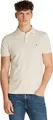 Tommy Hilfiger Polo Creme 2-Knopf normale Passform einfarbig