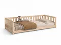 58 aufm Kessel Kinderbett Bodenbett Kapua 90x200 umbaubar zum Tagesbett Kiefer Massivholz Natur (inkl. Versand, Lieferung bis Verwendungsstelle), Flexibel nutzbares Bett vom Bodenbett bis zum klassischen Einzelbett