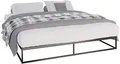 CLP Metallbett Scala Mit Lattenrost I Modernes Bett Mit Stabilem Gestell, Farbe:schwarz, Größe:200x180x25 cm