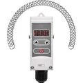 EMOS Anlegethermostat mit einstellbarer Schaltempfindlichkeit, Schraubenfeder und digitalem Display, Rohranlegethermostat 5°C bis 80°C, P5683 - Weiß