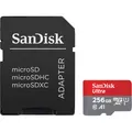 SANDISK Ultra mit Adapter (256 GB, microSDXC, U1, UHS-I) (SDSQUAC-256G-GN6MA)