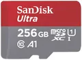 SanDisk microSDXC Ultra 256GB (A1/UHS-I/Cl.10/150MB/s) + Adapter "Mobile" microSDXC-Karte 256 GB A1 Application Performance Class, UHS-Class 1