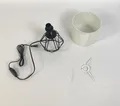 EGLO Vintage Tischlampe Carlton 2, aus Stahl und Stoff- E14 -defekt