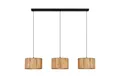 Briloner Leuchten LED Pendelleuchte Hängelampe Natur Stroh Bast 1-&3-flammig 485X, ohne Leuchtmittel, Abhängig vom Leuchtmittel, Hängelampe Natur max. 10W Esszimmer Wohnzimmer Küche