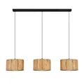 Pendelleuchte Hängelampe E27 Esszimmer 3-flammig Wohnzimmer Seegras Schirm Boho