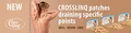 Crosslinq® Gittertape Pflasters | Gitterpflaster | Akupunkturpflaster zur Schmerzlinderung | Wasserfest & Hautfreundlich | Crosstapes mit extra starkem Halt | Beige (Small) (Medium)
