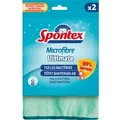 Spontex Microfibre Ultimate Mikrofasertücher, waschbar bis 40 °C 19700234 , 1 Packung = 2 Mikrofasertücher