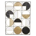 Geometrische Wanddekoration aus Metall, 76 x 101 cm