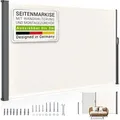 Seitenmarkise Dubai Ausziehbar Blickdicht – Sichtschutz Für Balkon & Terrasse, Seitenrollo Wandhalterung, 300 X 180 Cm – Beige - Juskys