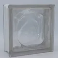 Design Glasbaustein Alpha Rund Klar 19x19x8 cm - 5 Stück