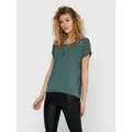 ONLY T-Shirt ONLMOSTER – T-Shirt mit melierter Optik und elastischem Material meliert, casual, lässig geschnitten, Viskosemischung, Rundhals grün L (40)
