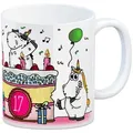 speecheese Tasse Kaffeebecher mit Einhorn Geburtstagsparty Motiv zum 17. Geburtstag