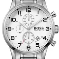 Boss Chrono Aeroliner Chronograph 1513182 Herrenuhr Edelstahl Silber Neu OVP