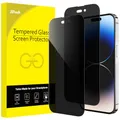 JETech Sichtschutz Full Screen für iPhone 14 Pro 6,1 Zoll, Anti-Spy Panzer Schutz Glas Folie Schutzfolie, Kante zu Kante Displayschutz Hat Keinen Einfluss auf die Hülle, 2 Stück