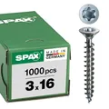 SPAX Universalschraube, 3,0 x 16 mm, 1000 Stück, T-STAR plus, Senkkopf, Vollgewinde, 4CUT, WIROX A3J, 1191010300165