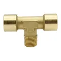 Riegler T-Stück, innen/außen/innen, G/R 1/4, SW 13, Messing blank