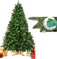 Merry Tree Premium Weihnachtsbaum 180cm Künstlicher Tannenbaum PE PVC Holzfuß