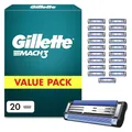 Gillette Mach3 Rasierklingen für Männer, 20 Original Ersatzklingen, Klingen für Herren mit Gleitstreifen für Ein Sanftes Gleiten und Neuer Klingenbeschichtung