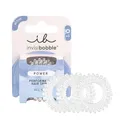 invisibobble Power Crystal Clear, Durchsichtig Spiral Haargummi für Dickes Haar & Aktiven Lebensstil, HAIRLOVETECH™ Technologie, starker Halt & Komfort, ideal für Damen & Herren, 3 Stück