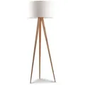 Zuiver Stehlampe Tripod Holz, Textil, Natur Weiß