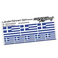 8er Set Länderaufkleber Fahne Länderfahne Flagge Wetterfest RC Car Auto Motorrad Sticker Fahrrad Aufkleber Modellbau R028 (Greece)