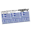 8x Länderfahnen Greece Flagge Aufkleber Glanz Auto Radsport Modell Racing R028