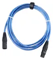 Profi 2,5m XLR Mikrofonkabel mit hochwertigem Stecker und Schirmung in blau