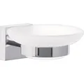 tesa ekkro 40240-00000-00 Seifenschale Chrom (glänzend), Weiß (satiniert)