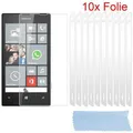 10x Schutzfolie für Nokia Lumia 520 / 521 transparente Schutzfolien