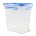 EMSA Clip & Close Frischhaltedose, rechteckig, 1,5 L, mit Deckel, Aufbewahrungsbox, 100 Prozent dicht, spülmaschinen-, gefrier-, mikrowellenfest, Transparent, Blau, Made in Germany, 508543