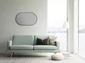 Talos Design Spiegel oval Schwarz 45 x 75 cm – Feuchtraumgeeigneter Wandspiegel für Badezimmer und Garderobe – Hochwertiger Spiegel mit Aluminiumrahmen – Moderner Badspiegel in Schwarz
