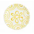 Gmundner Keramik Frühstücksteller Gelbgeflammt Ostergeschirr, d: 20 cm / h: 2,6 cm gelb