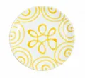 Gmundner Keramik Gelbgeflammt Dessertteller /  Frühstücksteller Cup d: 20 cm